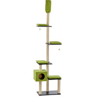 Produktbild von Silvio Design Kratzbaum Bashira mit Deckenspanner in Grün und Anthrazit