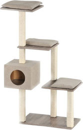 Silvio Design Kratzbaum Cosy für Katzen aus Holz mit sandfarbenen Kissen 36x80x126 cm – Bild 1 von 1