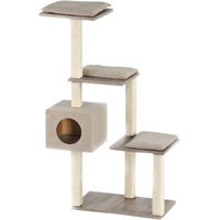 Produktbild von Silvio Design Kratzbaum Cosy für Katzen aus Holz mit sandfarbenen Kissen 36x80x126 cm