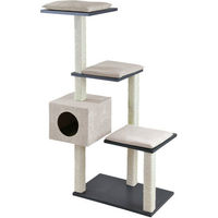Produktbild von Silvio Design Kratzbaum Cosy für Katzen in Anthrazit mit sandfarbenem Kissen 36x80x126 cm