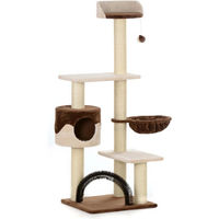 Produktbild von Silvio Design Kratzbaum Etagenboy für Katzen beige-braun aus Plüsch 60x50x138 cm
