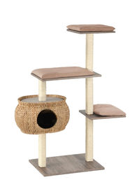 Silvio Design Kratzbaum für Katzen aus Wasserhyazinthe in Sand/Beige groß – Bild 1 von 1