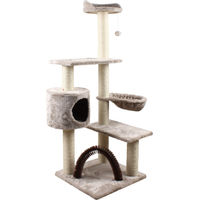 Produktbild von Silvio Design Kratzbaum für Katzen in Grau aus Holz und Plüsch groß