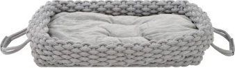 Silvio Design Kuschelbett Holly Katzenbett aus Stoff in Grau Größe M – Bild 1 von 3