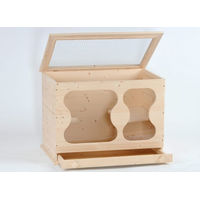 Produktbild von Silvio Design Nagerkäfig Coco aus Holz für Nager in Natur Braun 52x50x60 cm