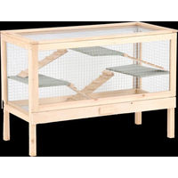 Produktbild von Silvio Design Nagervoliere Joe Naturholz für Nagetiere und Kaninchen 100x50x70 cm