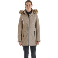 Produktbild von Simfony Kurzmantel Damen Winterjacke mit Kunstfell in Taupe Größe XL wasserdicht