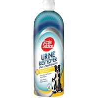 Produktbild von Simple Solution Urine Destroyer Enzymreiniger gegen Urin Flecken und Geruch für Hunde und Katzen 1 l