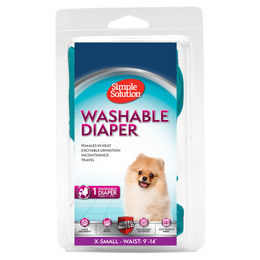 Simple Solution Waschbare Mehrwegwindeln für Hunde XS Türkis wasserdicht aus Mikrofaser - 1 Stk. – Bild 1 von 4