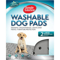 Produktbild von Simple Solution Waschbare Welpenunterlage für Hunde, Größe L, wasserdicht, 2er-Pack