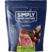 Produktbild von SIMPLY FROM NATURE Belohnungssnack Würstchen mit Rind und hohem Fleischanteil ohne Konservierungsstoffe 300 g