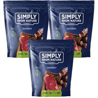 Produktbild von SIMPLY FROM NATURE Belohnungssnack Würste mit Hirsch Monoprotein 3x300 g