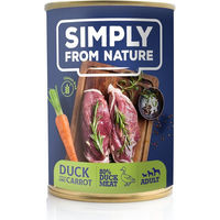 Produktbild von SIMPLY FROM NATURE Hund Nassfutter Ente mit Karotte 3 x 400 g ohne Farb- und Aromastoffe - 3 x 400 g