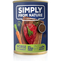 Produktbild von SIMPLY FROM NATURE Hund Nassfutter Pferdefleisch mit Leinsamen Stückchen in Sauce getreidefrei 3 x 400 g - 3 x 400 g