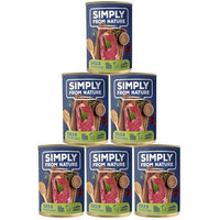 Produktbild von SIMPLY FROM NATURE Hundefutter Hirsch mit Buchweizen Stückchen in Sauce Sensitive 6 x 400 g