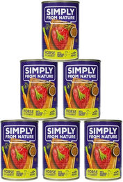 SIMPLY FROM NATURE Hundefutter Pferdefleisch mit Leinsamen Stückchen in Sauce getreidefrei 6 x 400 g – Bild 1 von 9