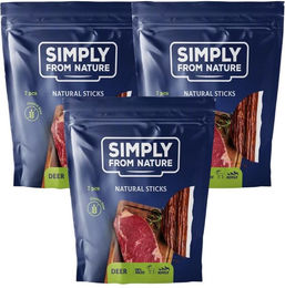 SIMPLY FROM NATURE Hundesnack Nature Sticks mit Hirsch Monoprotein mit hohem Fleischanteil 3 x 7 Stück – Bild 1 von 4
