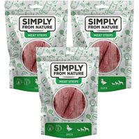 Produktbild von Simply from Nature Hundetrockenfleisch Fleischstreifen Ente getreidefrei monoprotein 3x80 g - 3 x 80 g