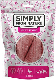 Produktbild von SIMPLY FROM NATURE Hundetrockenfleisch Gänsefleischstreifen getreidefrei und glutenfrei 80 g - 80 g