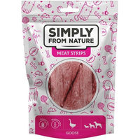 Produktbild von SIMPLY FROM NATURE Hundetrockenfleisch Gänsefleischstreifen getreidefrei und glutenfrei 80 g - 80 g