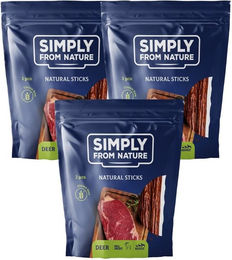 Produktbild von SIMPLY FROM NATURE Kausnack Nature Sticks mit Hirsch getreidefrei und hypoallergen 3 x 300g