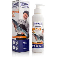 Produktbild von Simply from Nature Lachsöl für Hunde und Katzen mit Omega 3 und 6 zur Unterstützung von Haut und Fell 250 ml - 250 ml