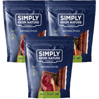 Produktbild von SIMPLY FROM NATURE Nature Sticks Tasty Mix Trockenfleisch Sticks mit hohem Fleischanteil Hirsch Rind Wildschwein 300g