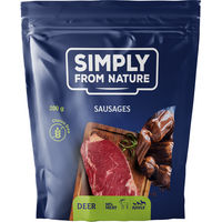 Produktbild von SIMPLY FROM NATURE Naturwürstchen mit Hirschfleisch Trockenfleisch getreidefrei hypoallergen 200 g