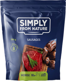 Produktbild von SIMPLY FROM NATURE Naturwürstchen mit Pferdefleisch Trockenfleisch 200 g