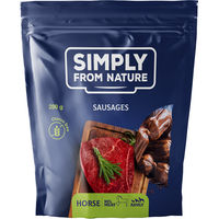 Produktbild von SIMPLY FROM NATURE Naturwürstchen mit Pferdefleisch Trockenfleisch 200 g