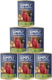 Produktbild von SIMPLY FROM NATURE Pferdefutter Ziegenfleisch mit Kartoffeln Getreidefrei und Glutenfrei 6 x 400 g - 6 x 400 g