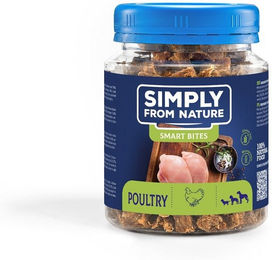 Produktbild von SIMPLY FROM NATURE Smart Bites Belohnungssnack für Hunde mit Huhn getreidefrei und glutenfrei 130 g - 130 g