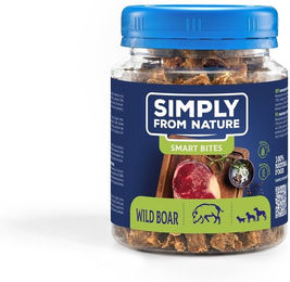 Produktbild von SIMPLY FROM NATURE Smart Bites Belohnungssnack Wildschwein für Hunde getreidefrei und glutenfrei 130 g - 130 g