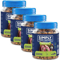 Produktbild von Simply from Nature Smart Bites Trainingssnacks Gans Trockenfleisch für Hunde getreidefrei monoprotein 4x130 g - 4 x 130 g