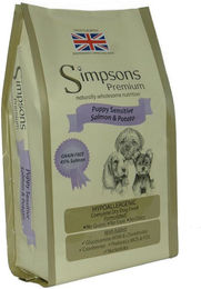 Produktbild von Simpsons Premium Puppy Sensitive Hundetrockenfutter Lachs & Kartoffel Getreidefrei 12 kg - 12 kg