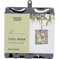 Produktbild von Singing Friend Vogelhaus Anna Futterstelle und Energieblockhalter aus recycelten Getränkeverpackungen Grau