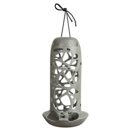 Produktbild von Singing Friend Vogelhaus Tara grau mit Glasflasche