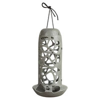 Produktbild von Singing Friend Vogelhaus Tara grau mit Glasflasche