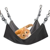 Produktbild von SinLaw Katzen-Hängematte doppelseitiges Hängebett aus Polyester für Katzen in Schwarz