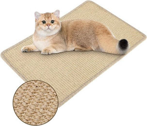 SinLaw Kratzmatte für Katzen aus natürlichem Sisal in Beige – Bild 1 von 5