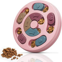 Produktbild von SinLaw Slow Feeder Hund Futternapf Lernspielzeug aus Kunststoff in Rosa für Welpen und erwachsene Hunde