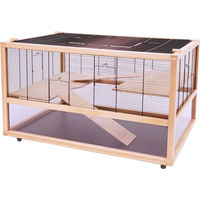 Produktbild von Skyline Hoppelgarden 100 Kleintierkäfig aus Holz für Hamster Maus und Ratte L 100 x B 71 x H 60 cm