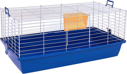 Produktbild von Skyline Kleintierkäfig Maxi XL Dunkelblau für Kaninchen und Meerschweinchen L 100 x B 54 x H 44 cm