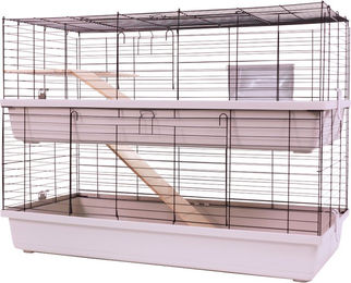Produktbild von Skyline Kleintierkäfig Sky 120 aus Metall für Kaninchen und Meerschweinchen L 119 x B 59 x H 87 cm