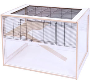 Produktbild von Skyline Lima 80 Kleintierkäfig aus Holz für Hamster und Ratten L 80 x B 60 x H 60 cm