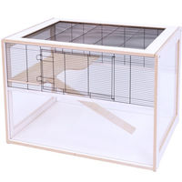 Produktbild von Skyline Lima 80 Kleintierkäfig aus Holz für Hamster und Ratten L 80 x B 60 x H 60 cm