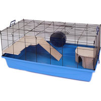 Produktbild von Skyline Nagerkäfig Barney für Hamster und Mäuse aus Holz in Blau, 100 x 56 x 46 cm
