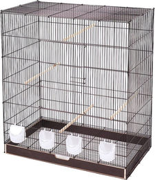 Produktbild von Skyline Vogelheim Felicia XL Vogelkäfig aus Metall für Wellensittiche und Kanarienvögel L 76 x B 45 x H 85 cm