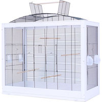 Produktbild von Skyline Vogelkäfig Belinda XXL aus Holz in Schwarz und Weiß L 99 x B 51 x H 90 cm
