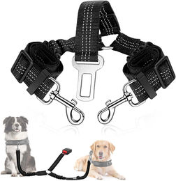 SlowTon 2in1 Hundegurt Sicherheitsgeschirr aus Nylon Schwarz – Bild 1 von 7